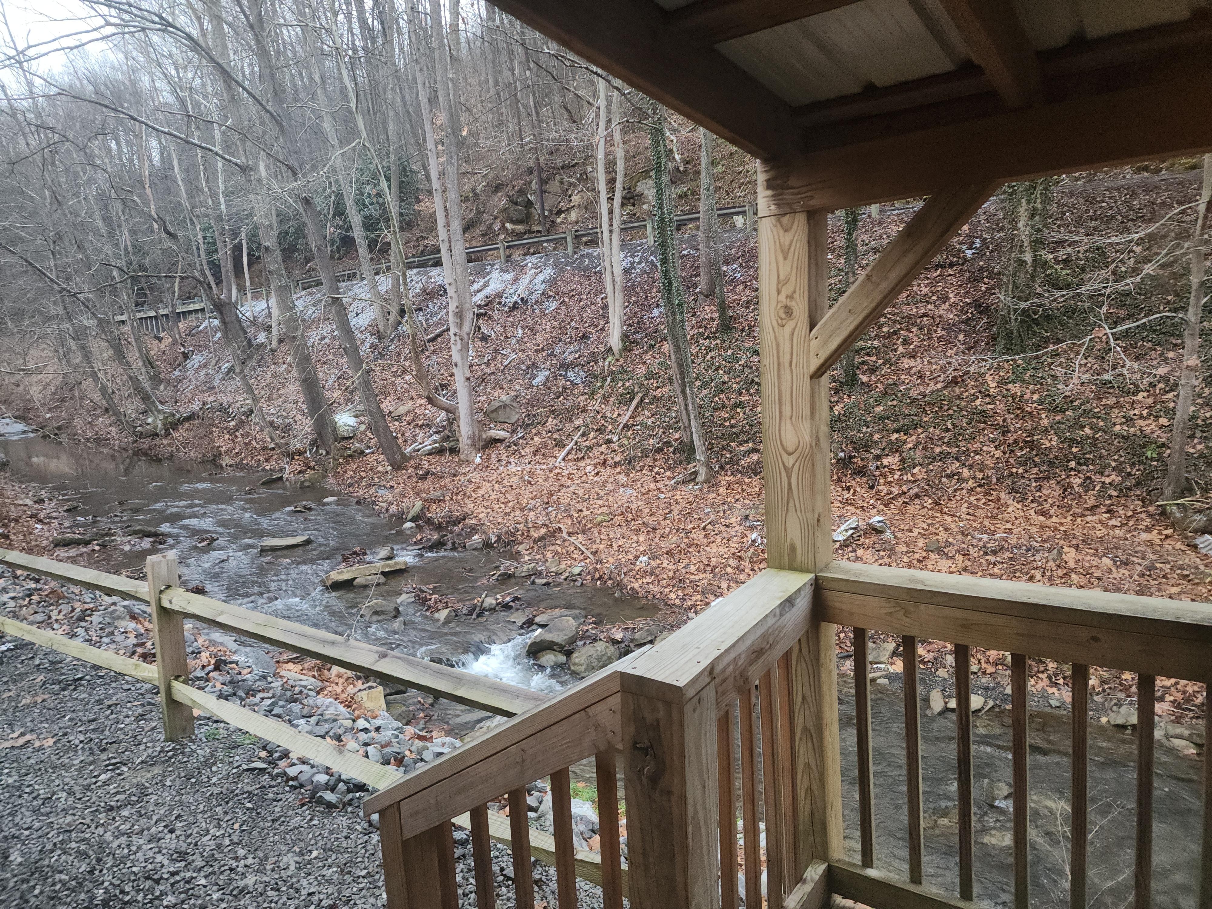 Picture from the deck of the creek.