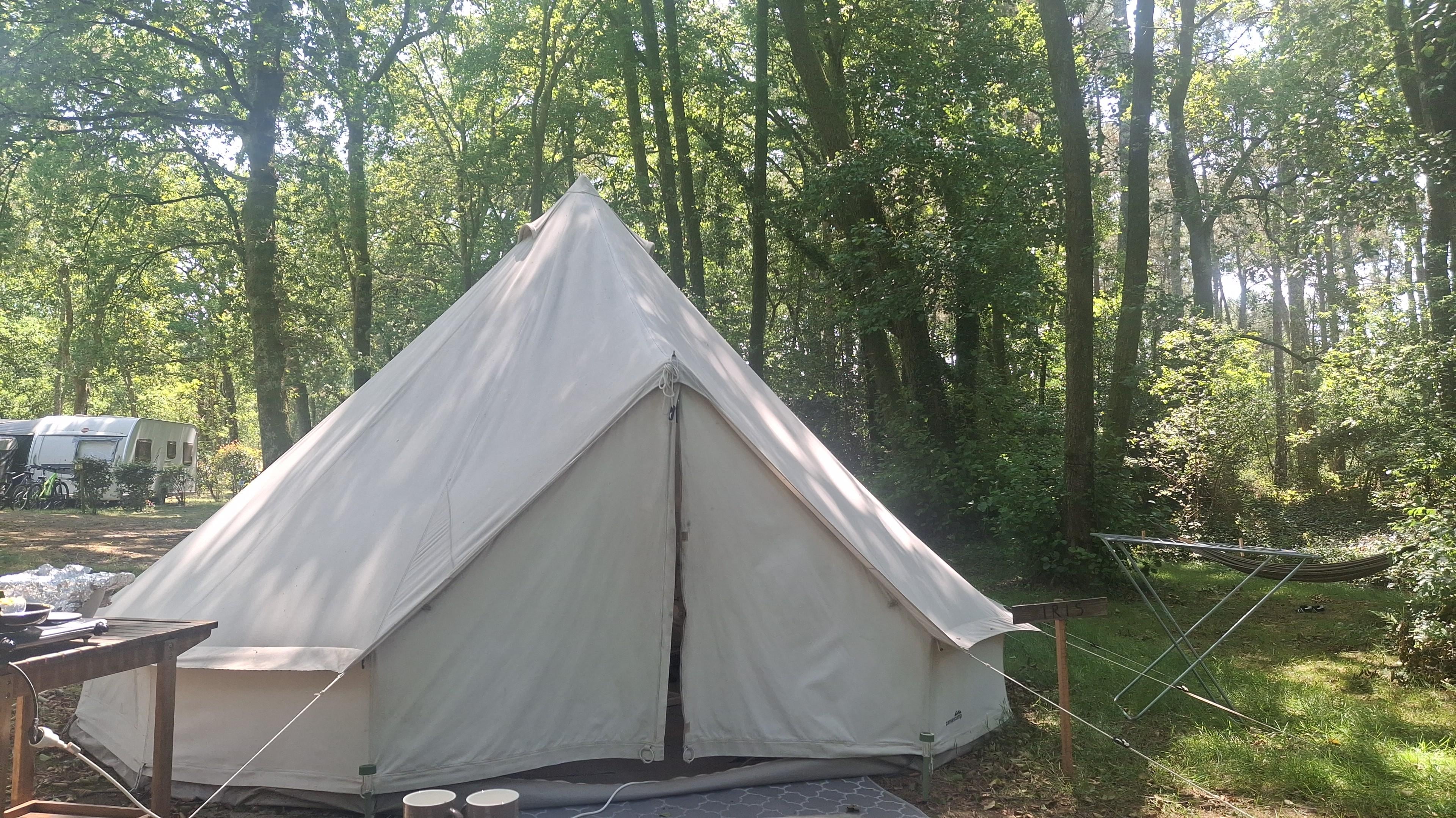 Our Tipi Hut near the water.