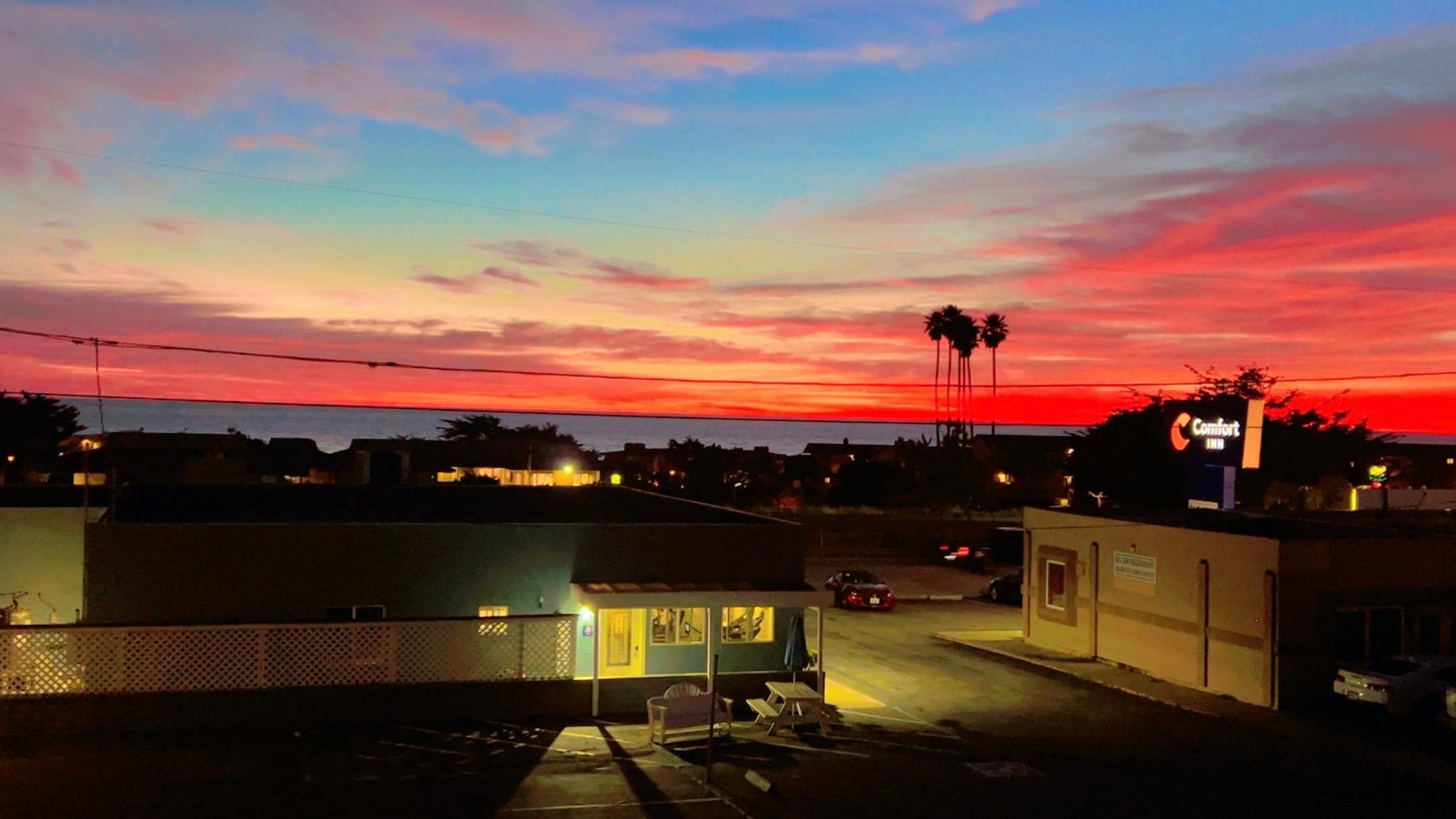 Gorgeous sunset from my room at the hotel 