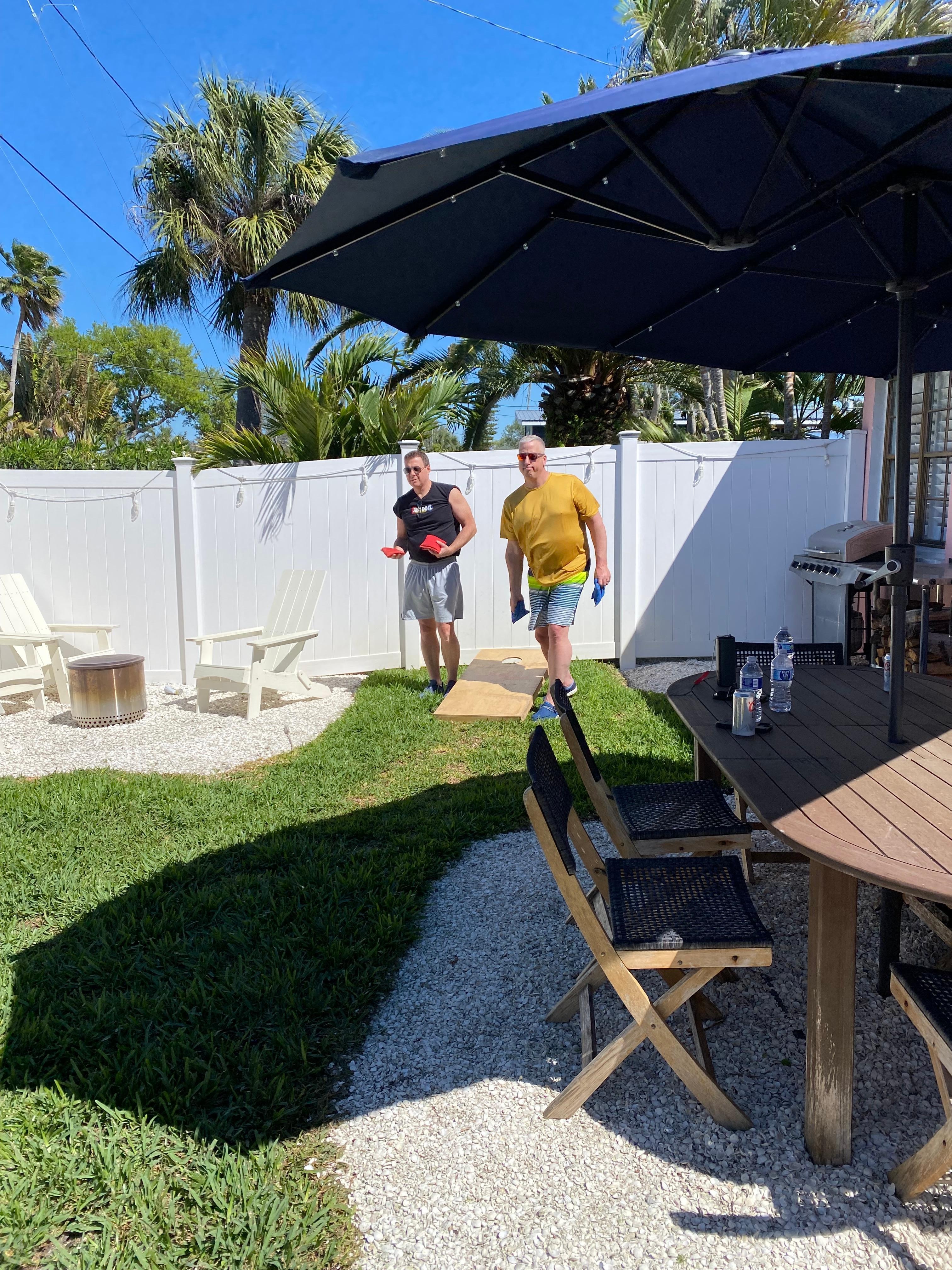 Little bags in the backyard!!  