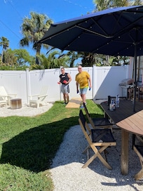 Little bags in the backyard!!