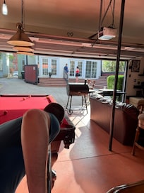 A great way for a little pool, music and TV.