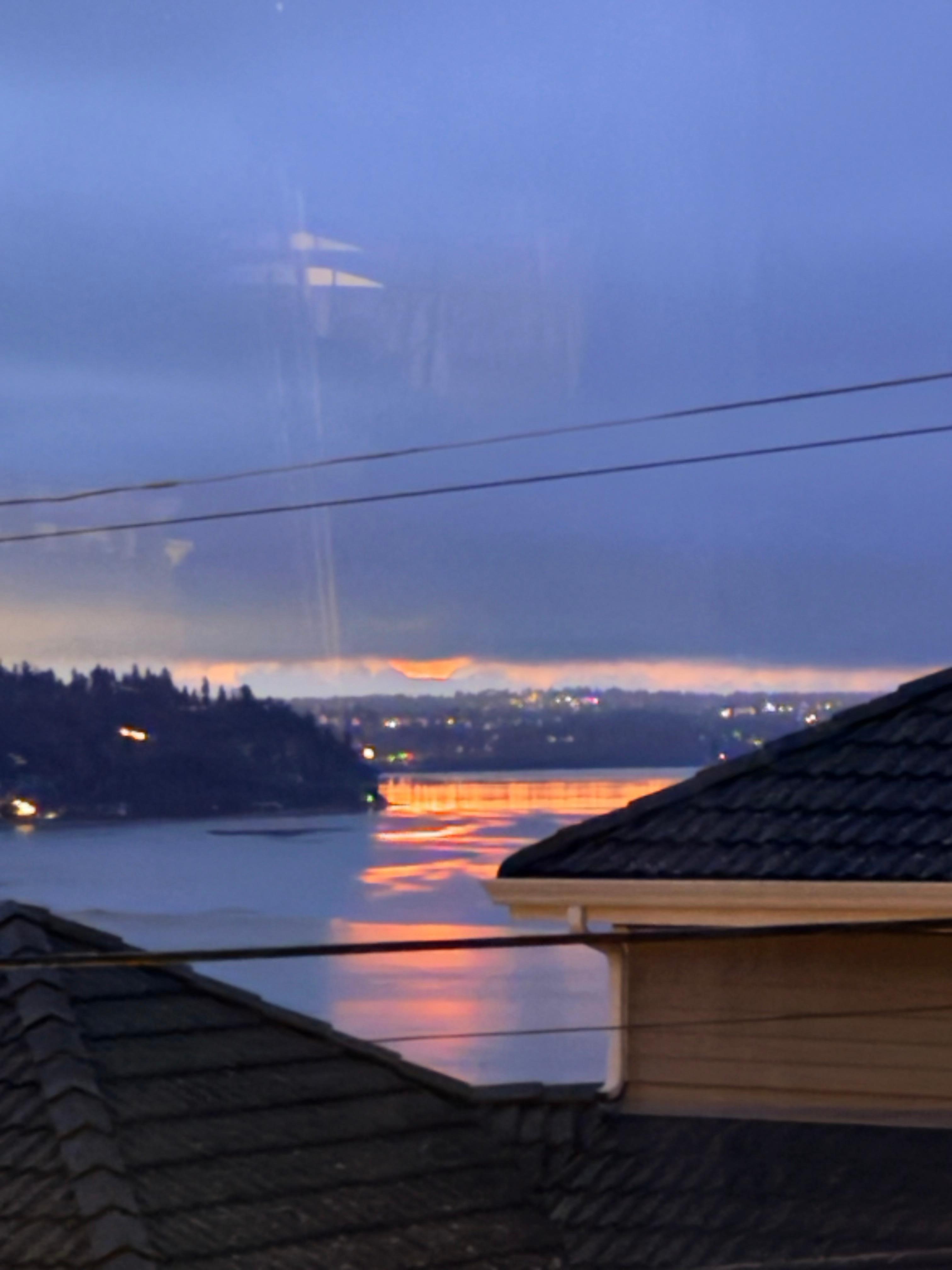 Sunrise view on a cloudy day