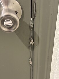 Door clearly hasn't closed in a very long time yet it is just left that way.