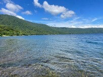 The lake is so warm and clean