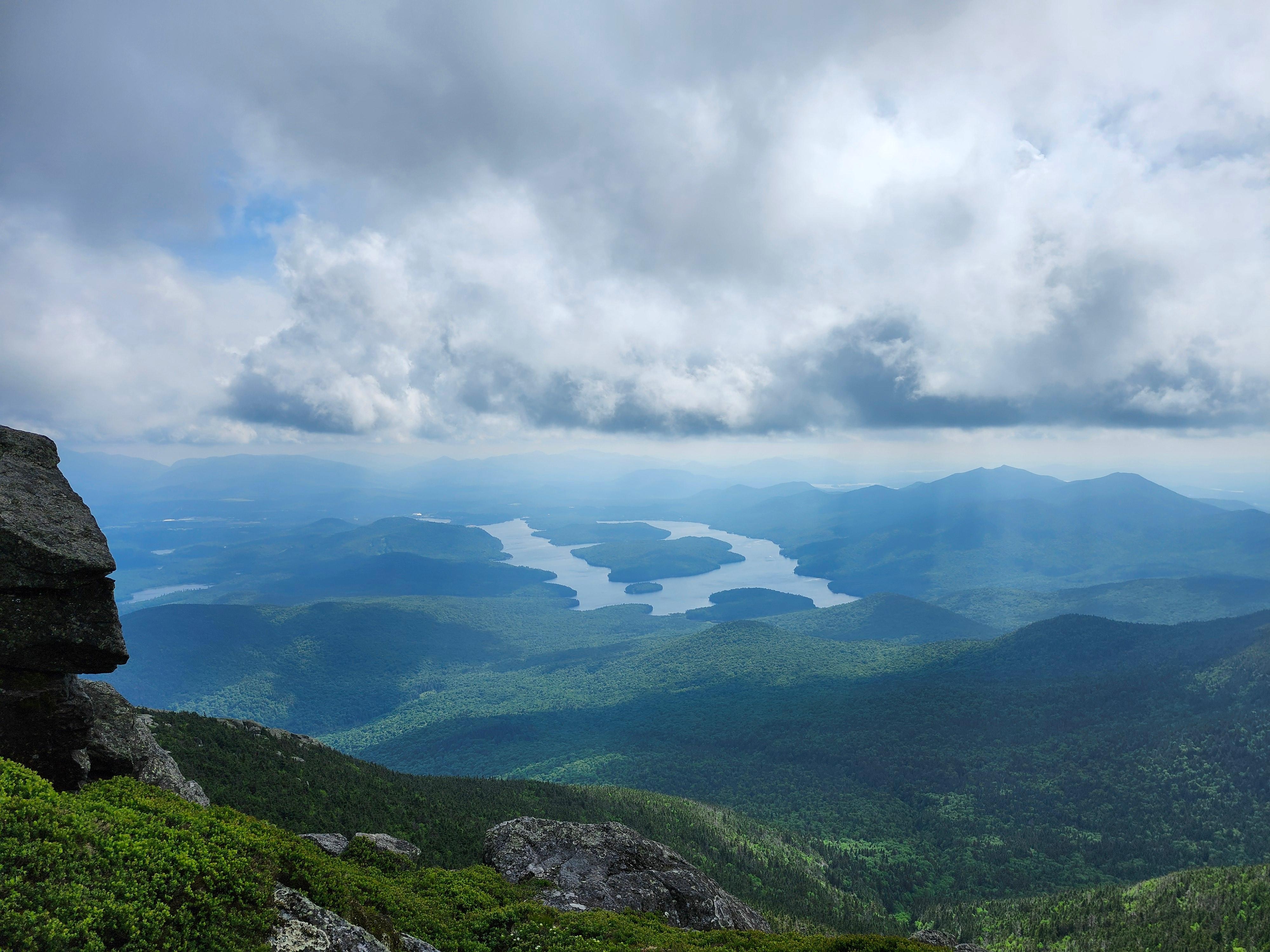 View from the top of Whiteface Mountain Looking at Lake Placid