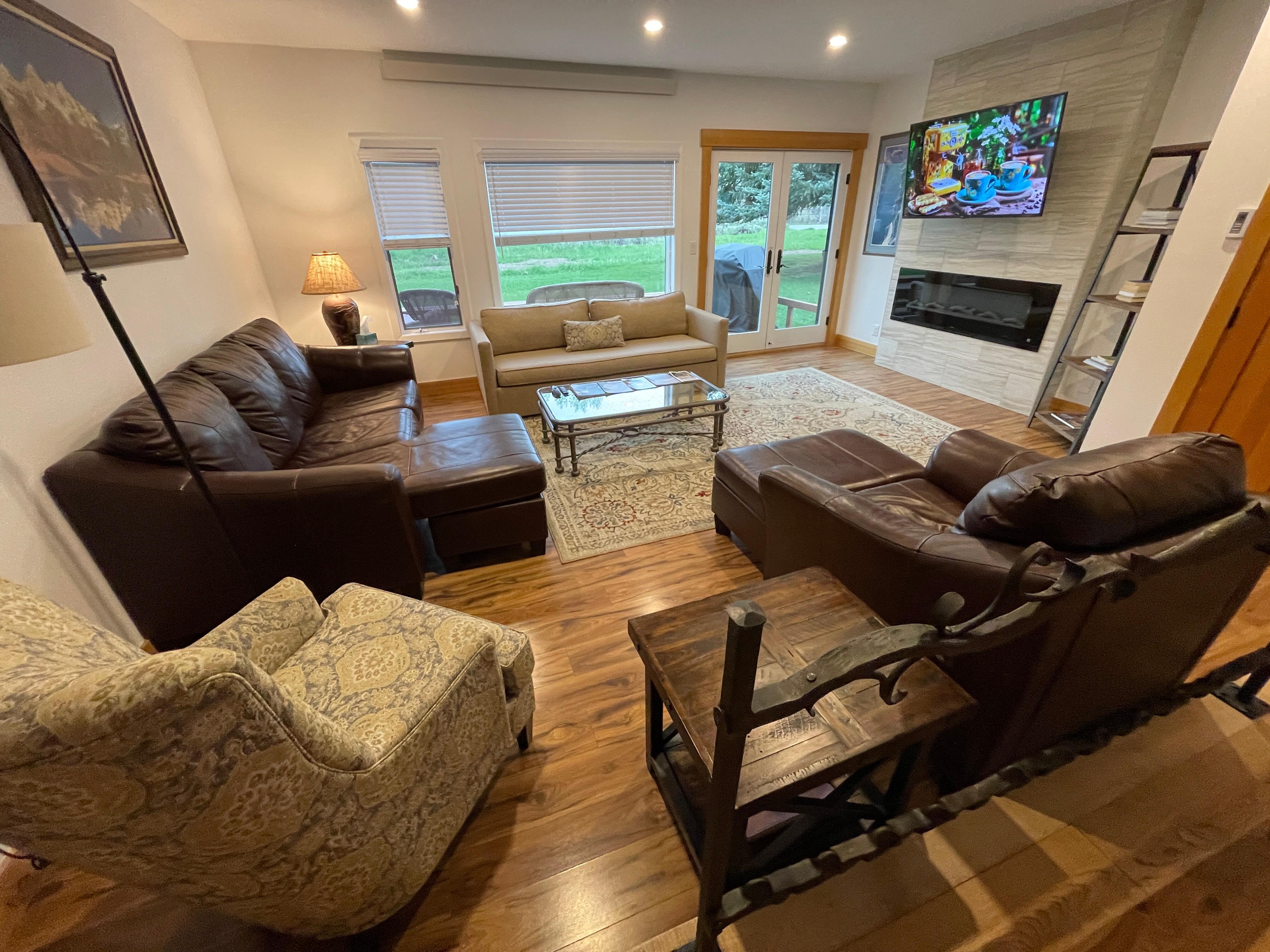 View of living room from the kitchen