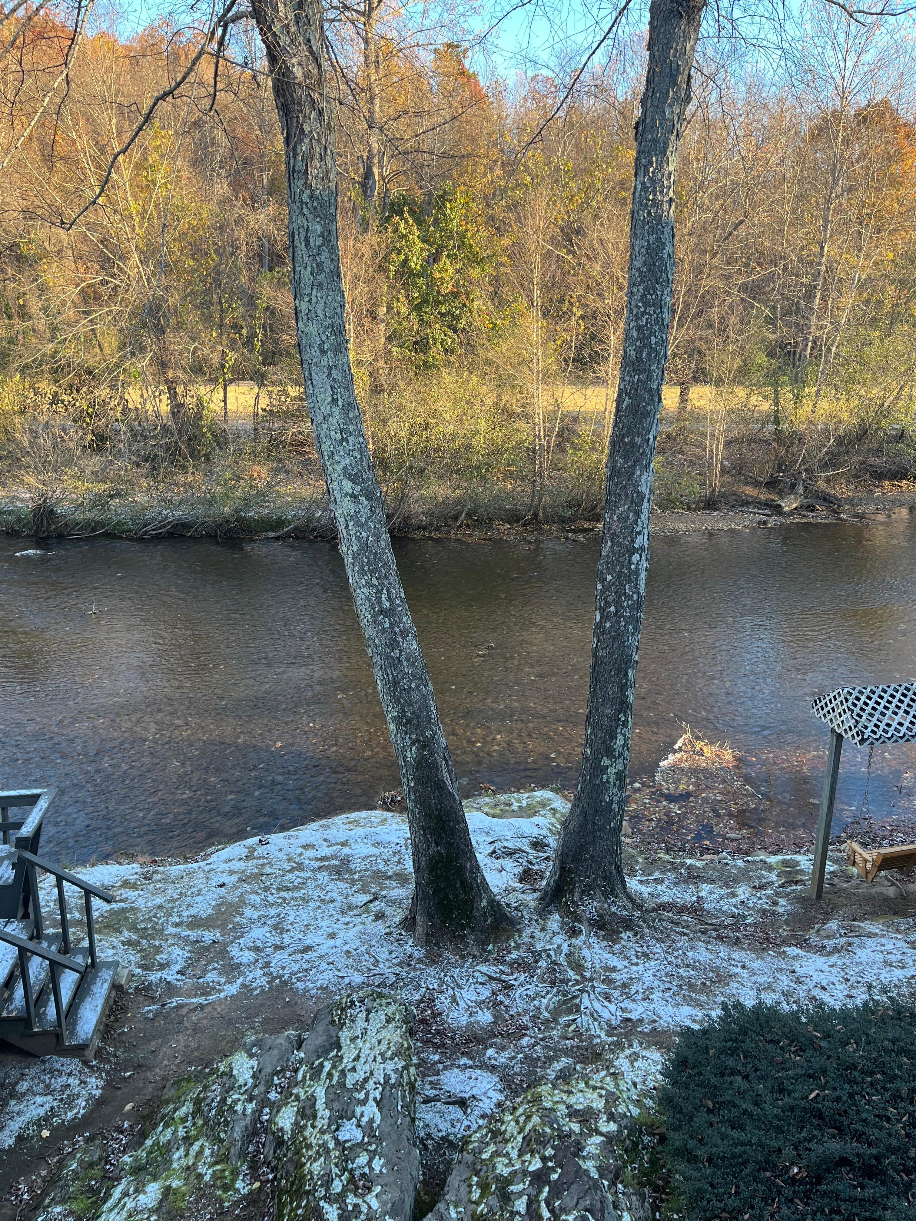 Snow was still on the ground the next morning. What a treat!