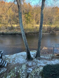 Snow was still on the ground the next morning. What a treat!