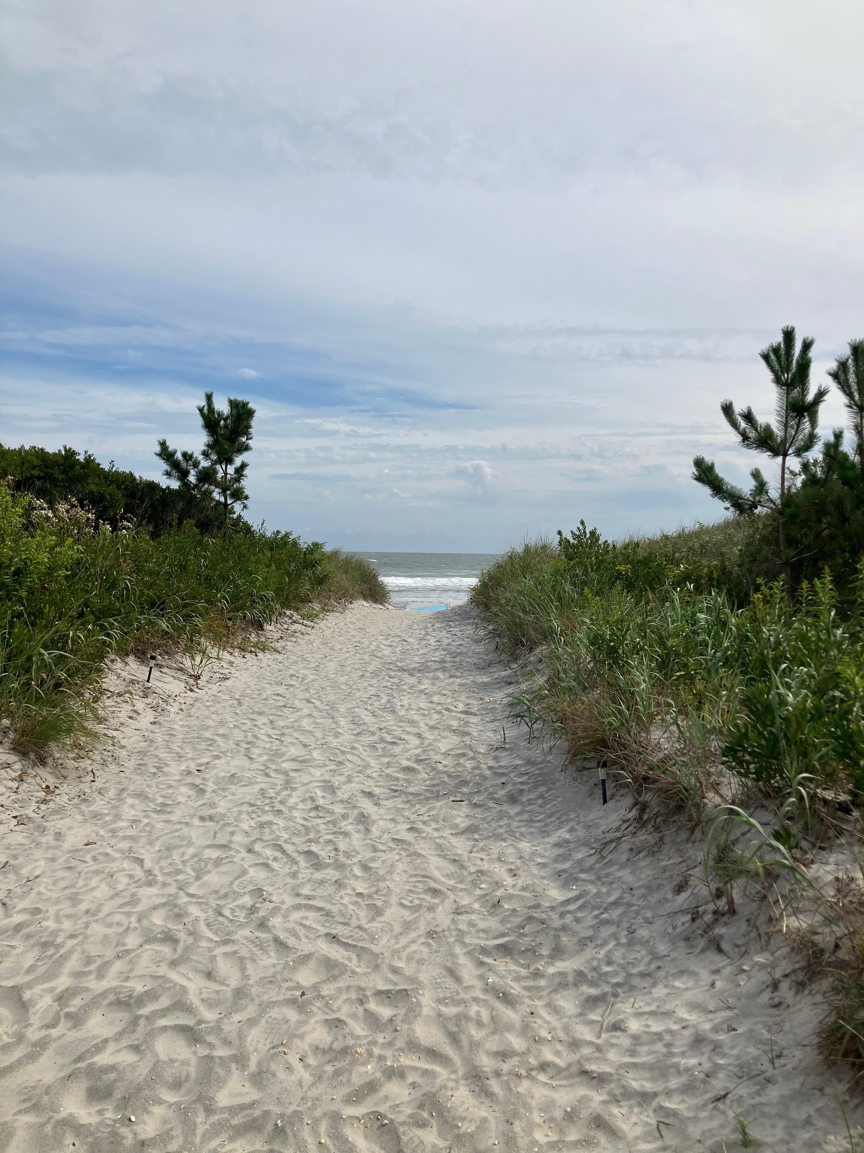 The beach access from the condo.