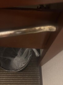 That is rust on the bathroom sink