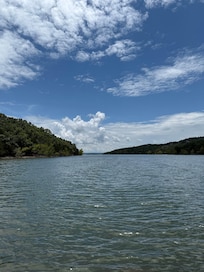 Table rock lake from short walk from the unit