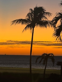 Sunrise view from patio of the condo