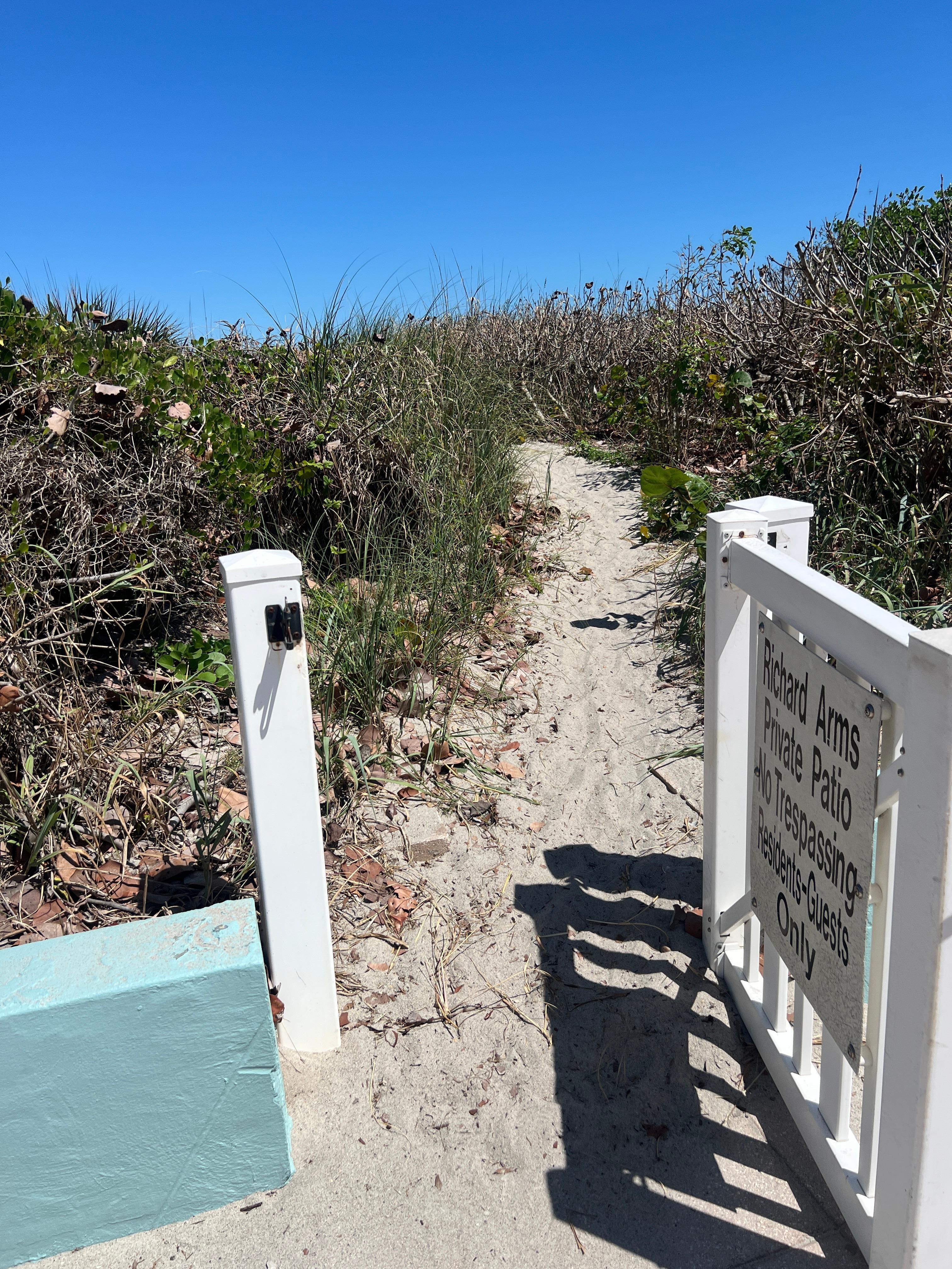 The gate to the beach