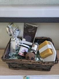 The host provided an Oregon-based welcome basket of goodies!