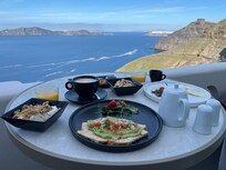 Breakfast brought right to our balcony.