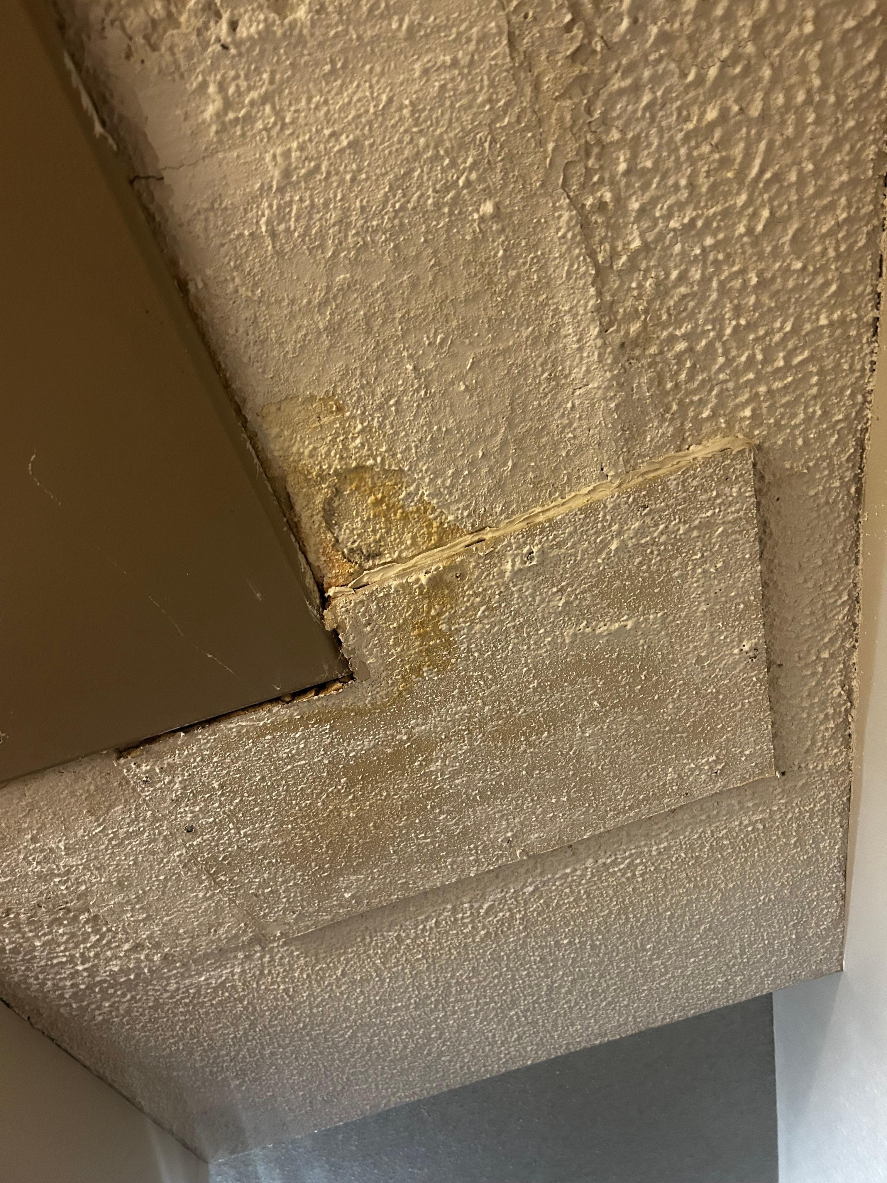 Whatever ceiling leak they tried to cover up…