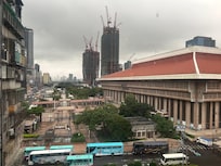 部屋からの景色。台北駅。