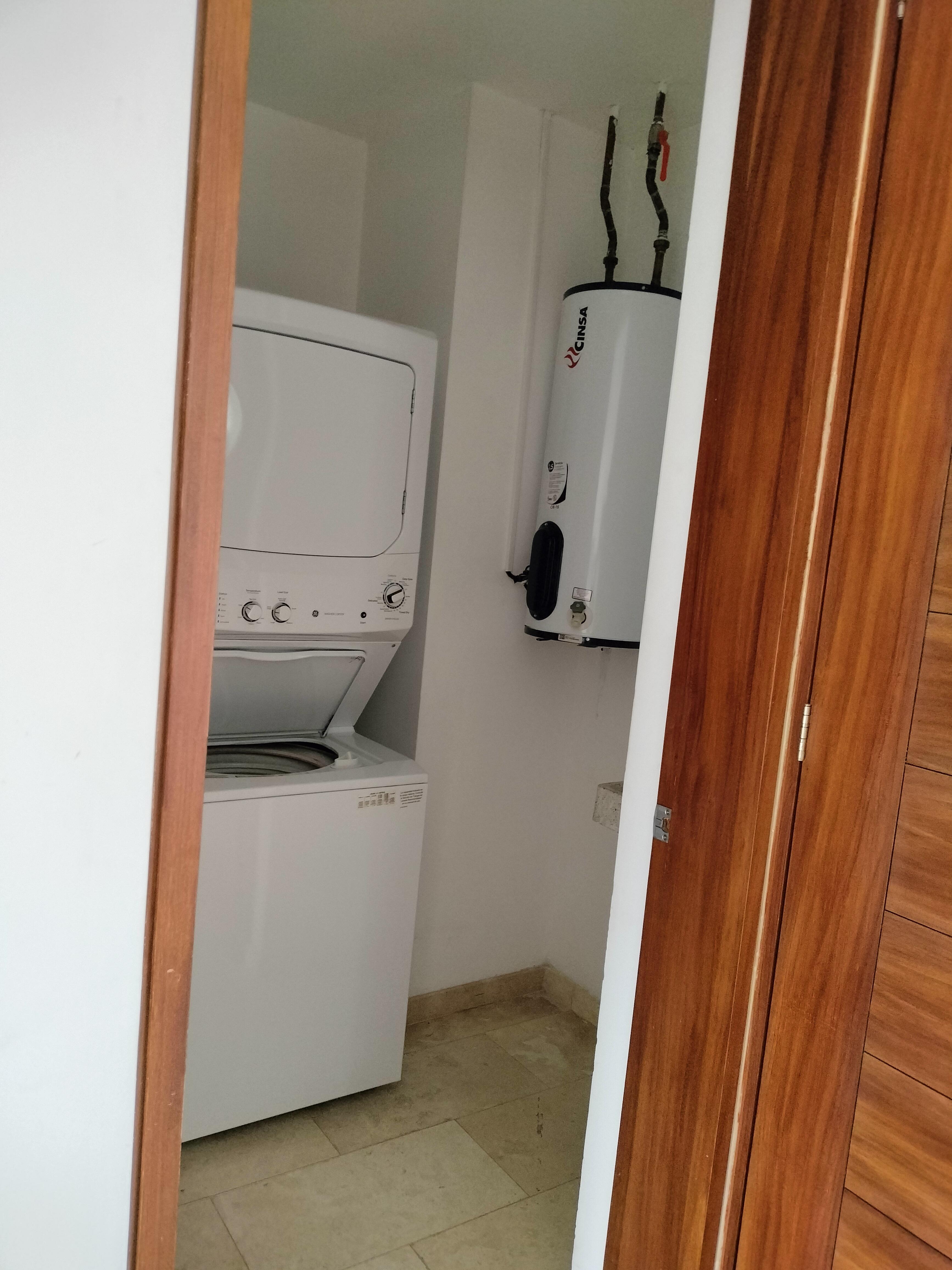 Washer and dryer in unit