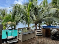 Common area pool and hot tub just off of our porch