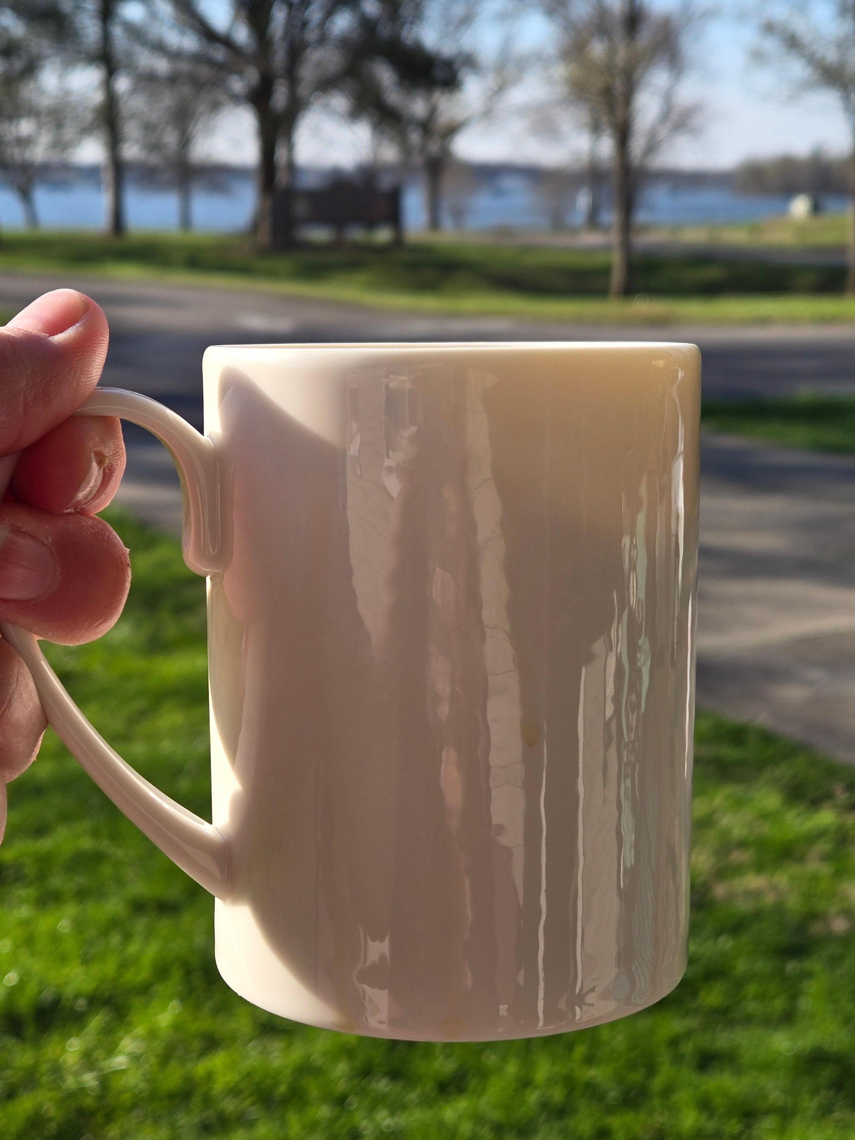 Coffee on the porch. 
