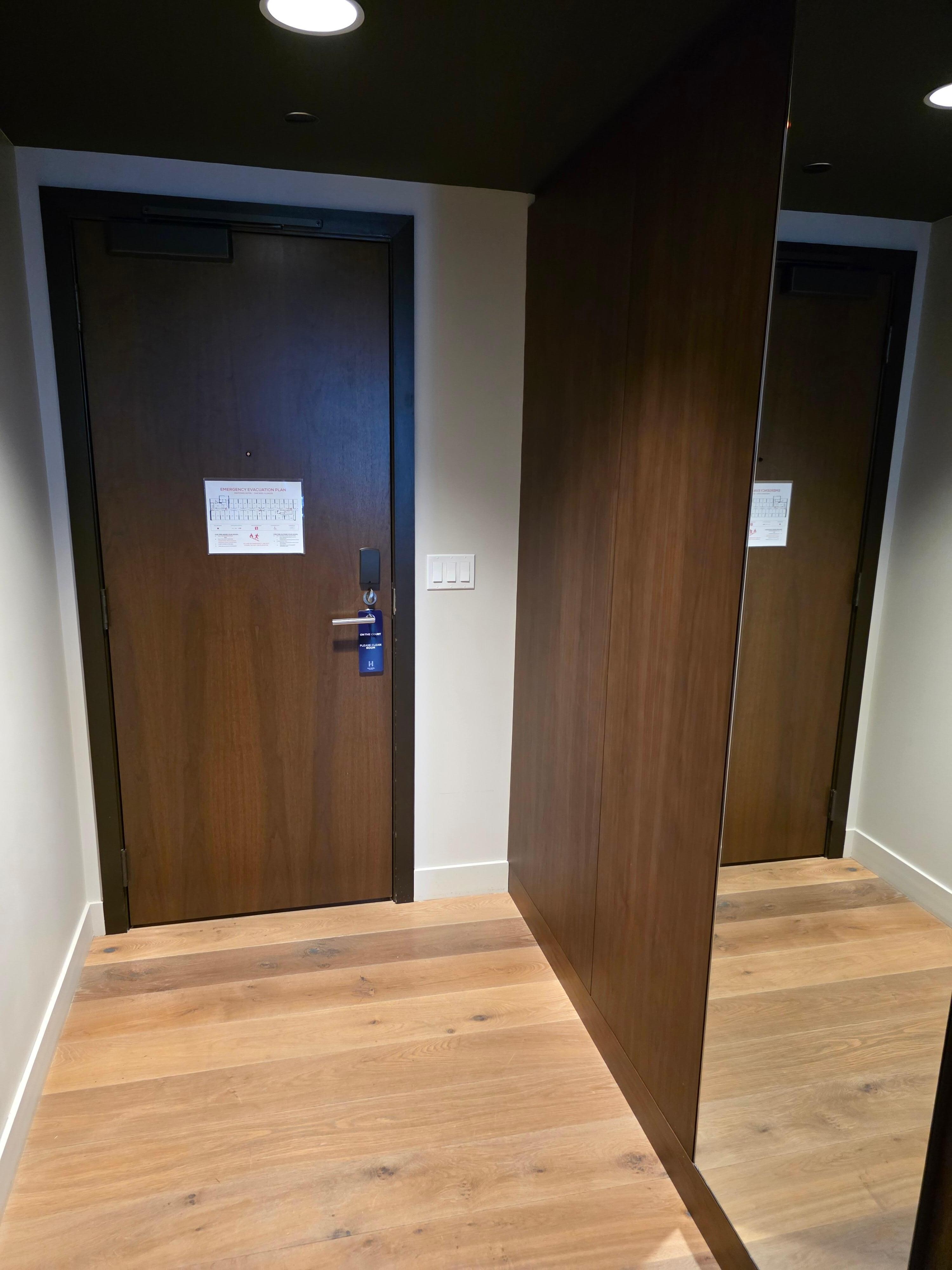 Front entrance into room 