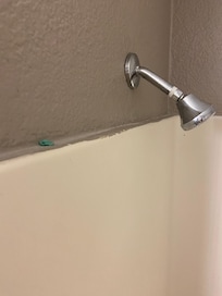 Someone’s left over gum I. The shower
