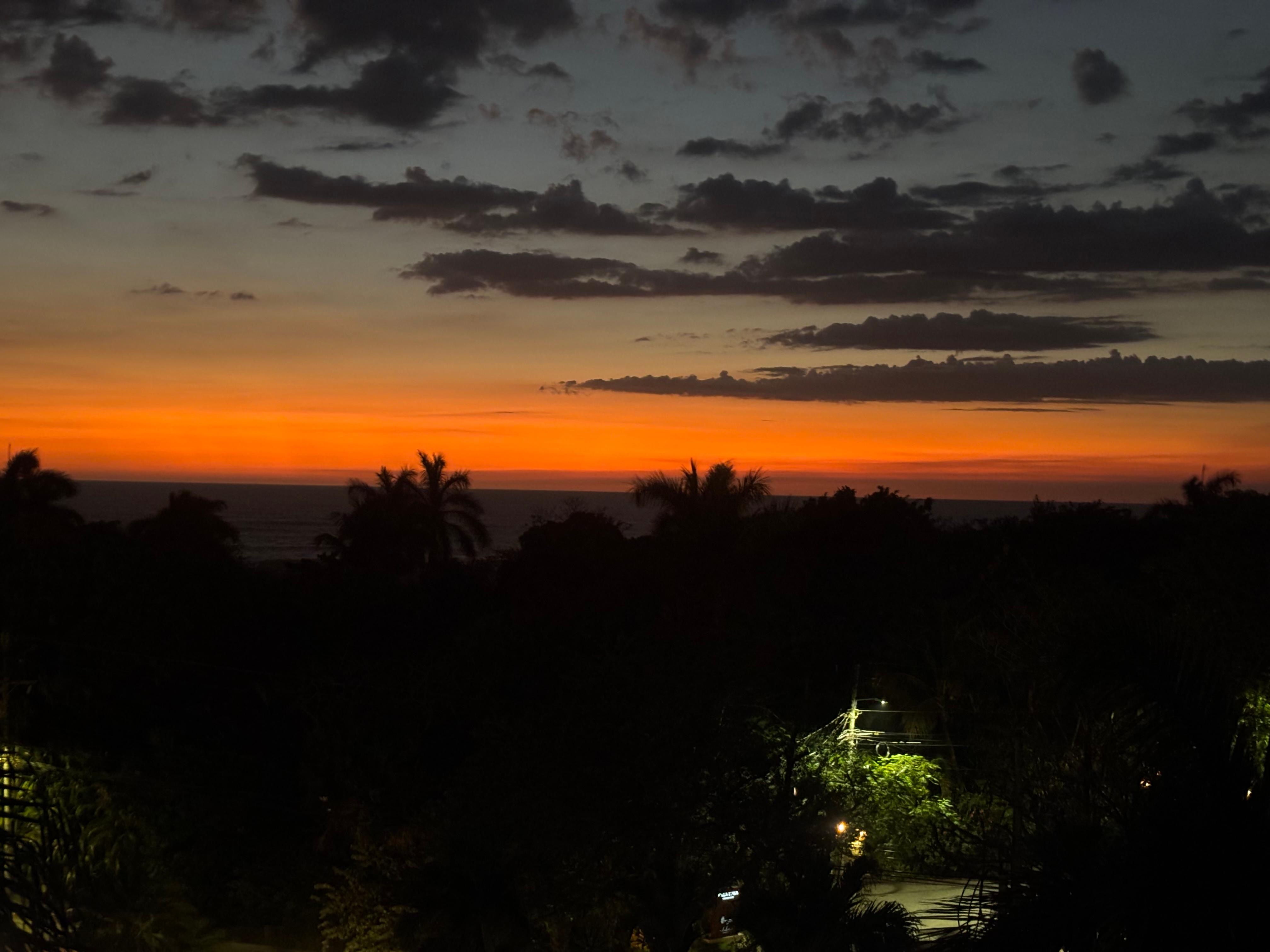 Our first night sunset