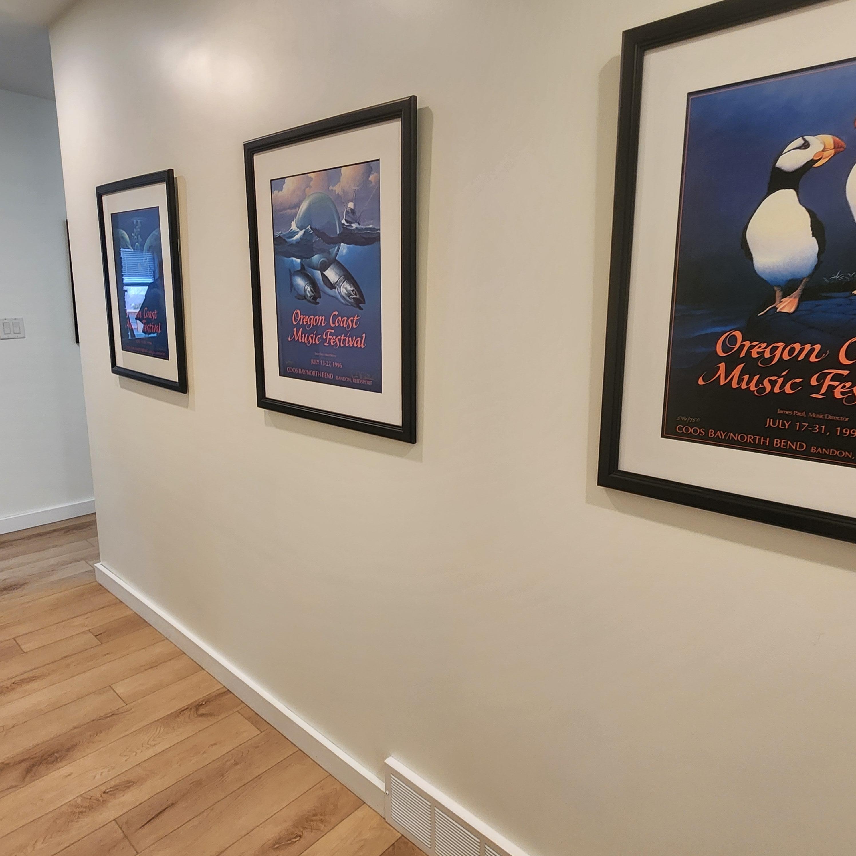 Tasteful artwork throughout house