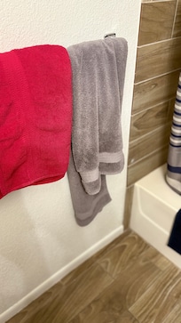 Dirty towels hanging upon check in