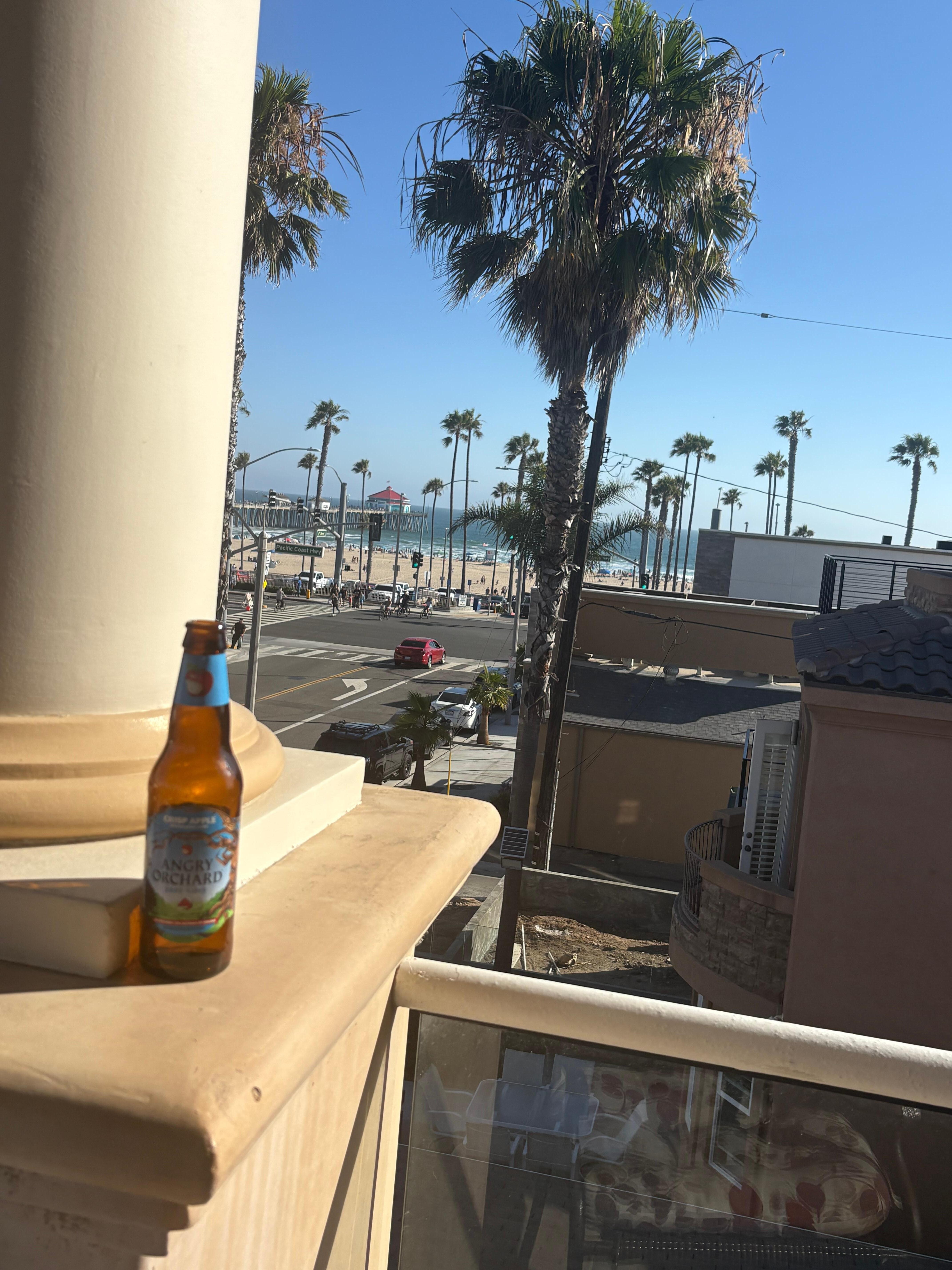 Beach view from balcony 