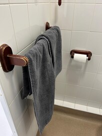 Dark grey towels mean less clan that white.