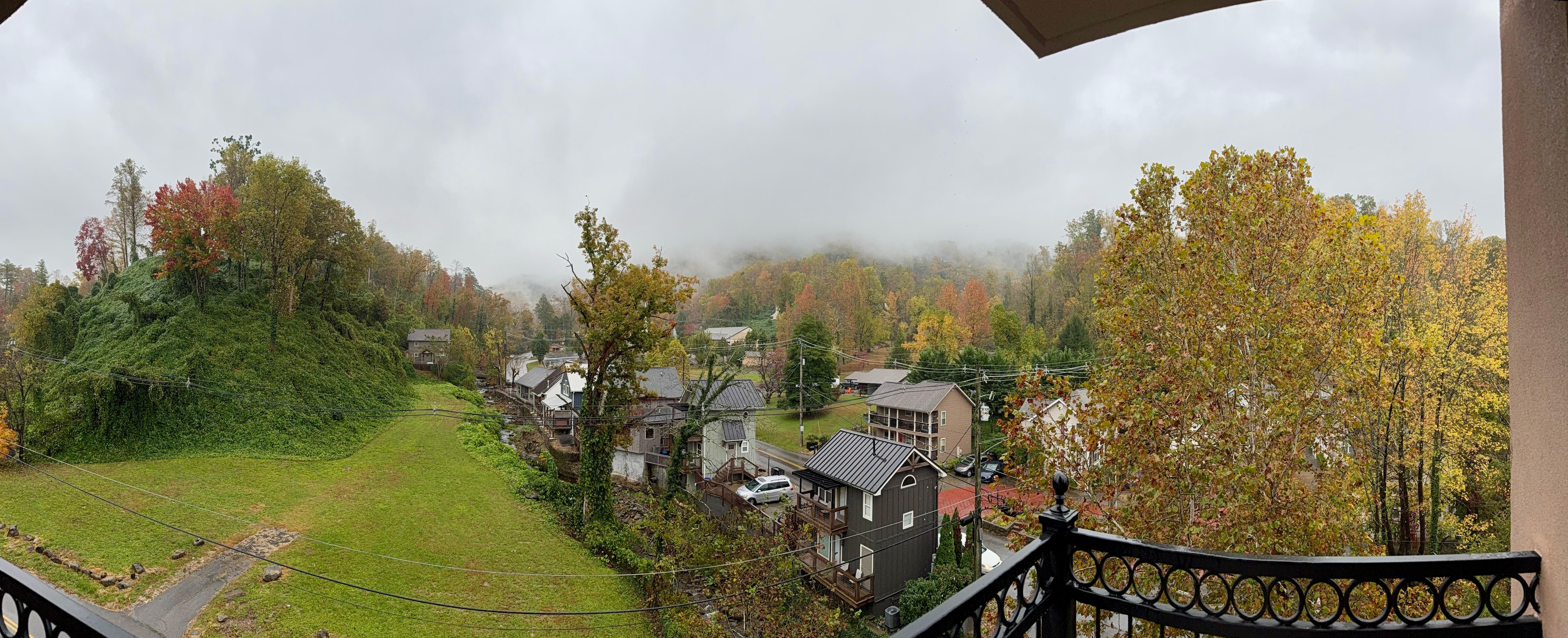 Great views
Looking out the patio doors to the balcony! 