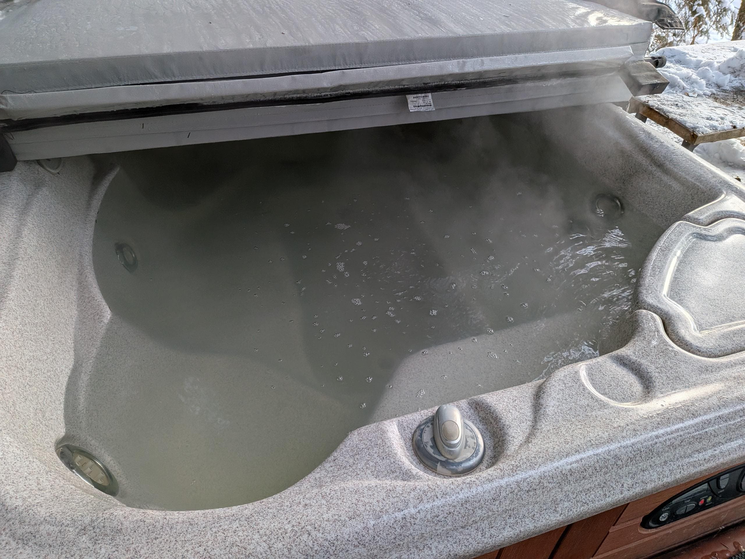 Condition of the hot tub. The smell wasn't great either.