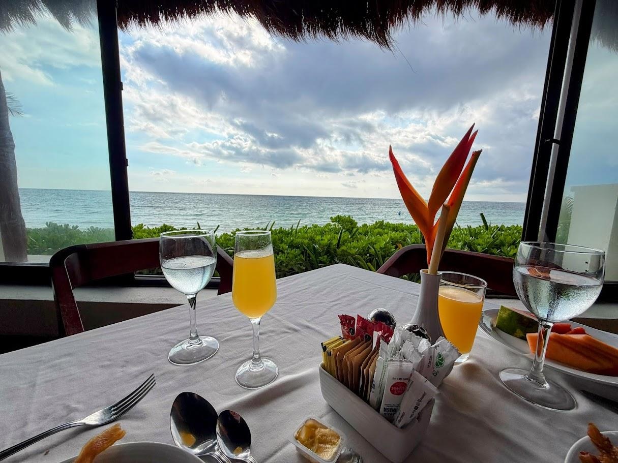 View from the open window during breakfast
