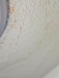 Rust and water damage on ceilings