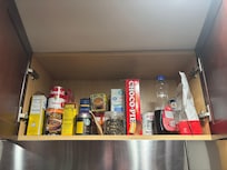 Random food opened and left by previous guests.