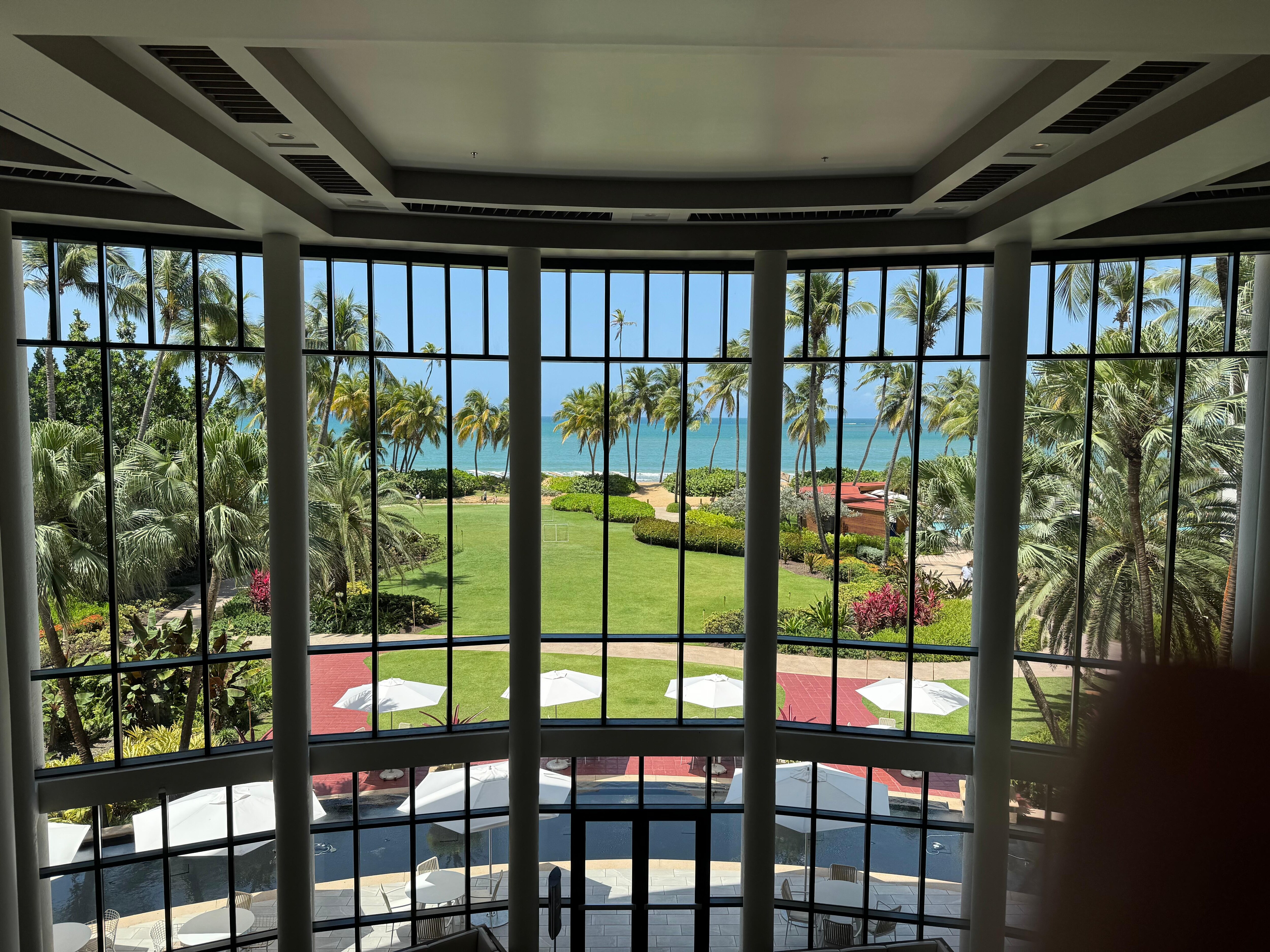 Gorgeous view from the lobby of the resort. 