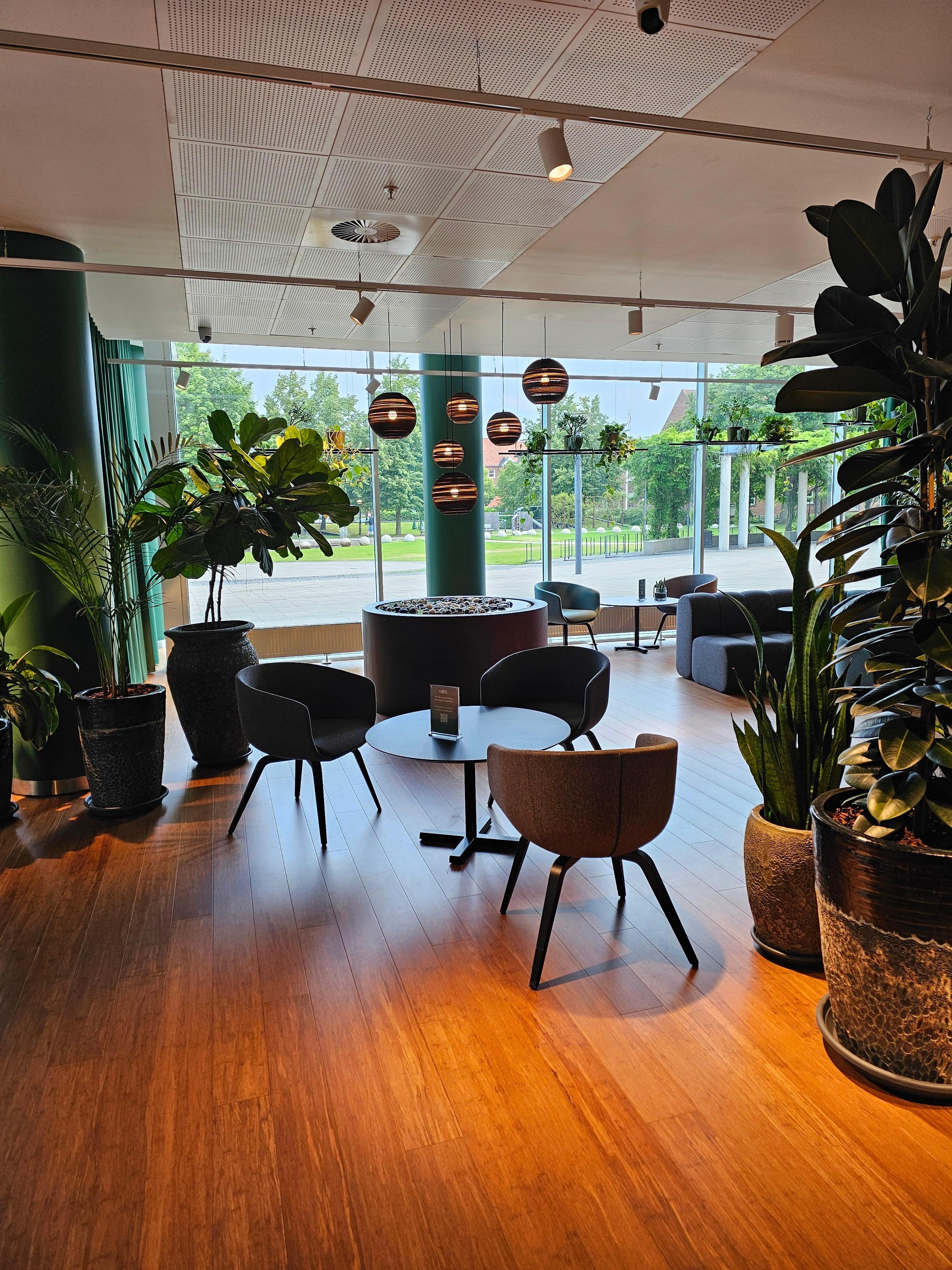 Lounge område med spil.