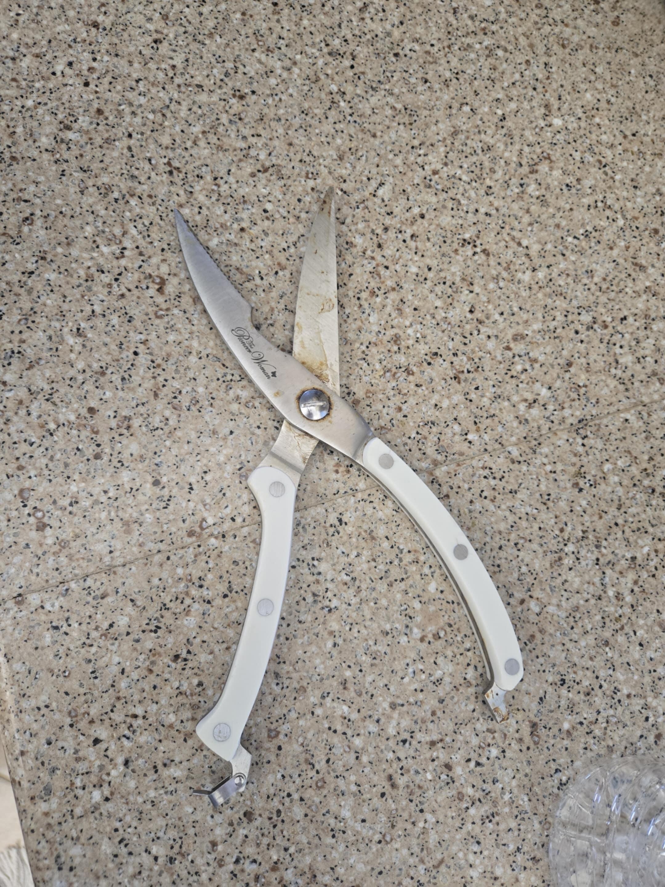 Scissors in knife block