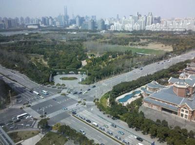 Blick vom Zimmer auf Century Park