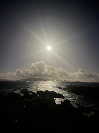 Sapphire beach at night