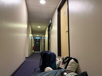 Having to wait on the floor in the hallway outside my room at 1am - not a pleasant experience!