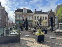 Looking at Hotel from the street overlooking the main town square.