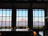 From inside lobby