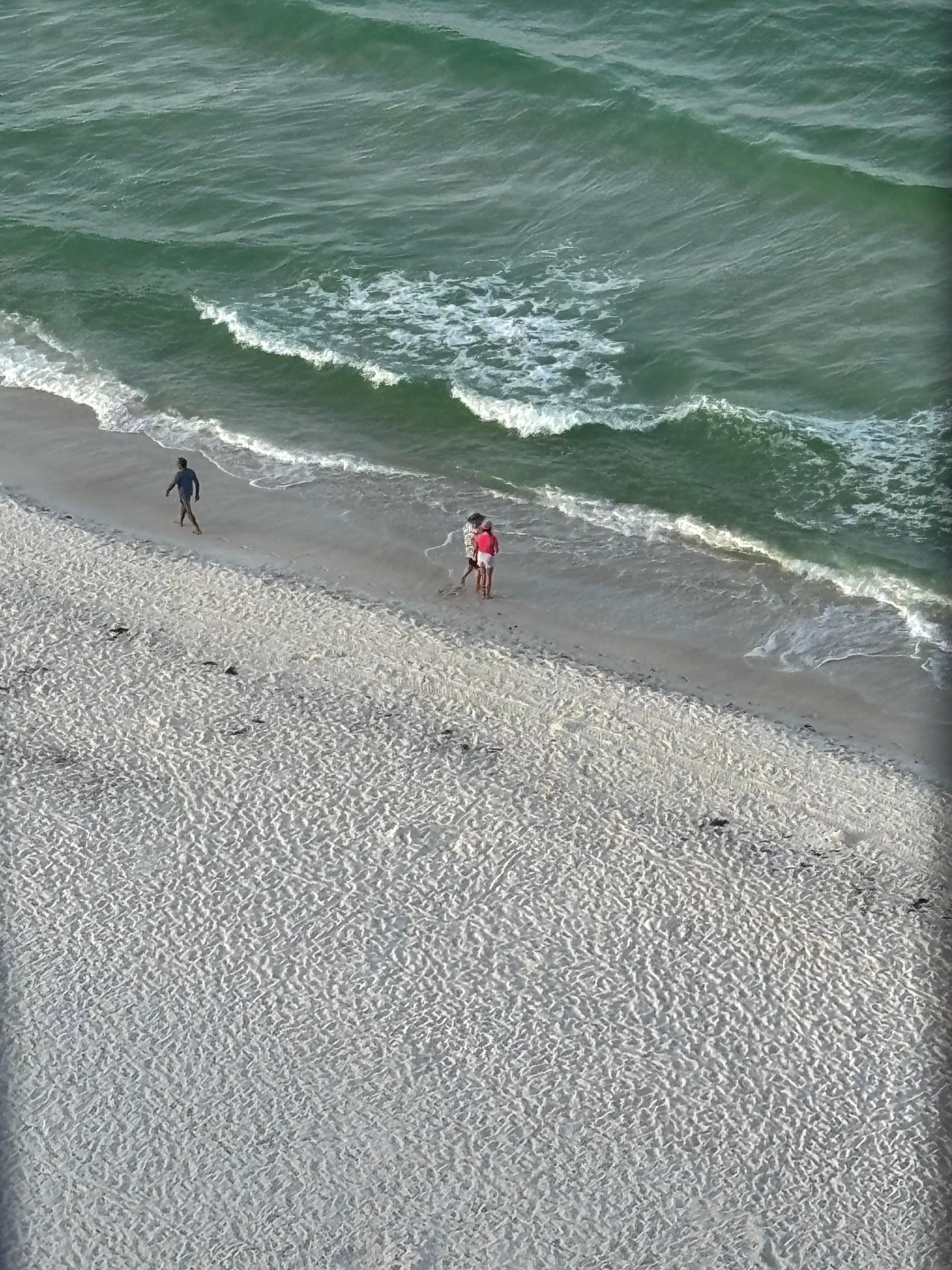 The beach from the balcony 