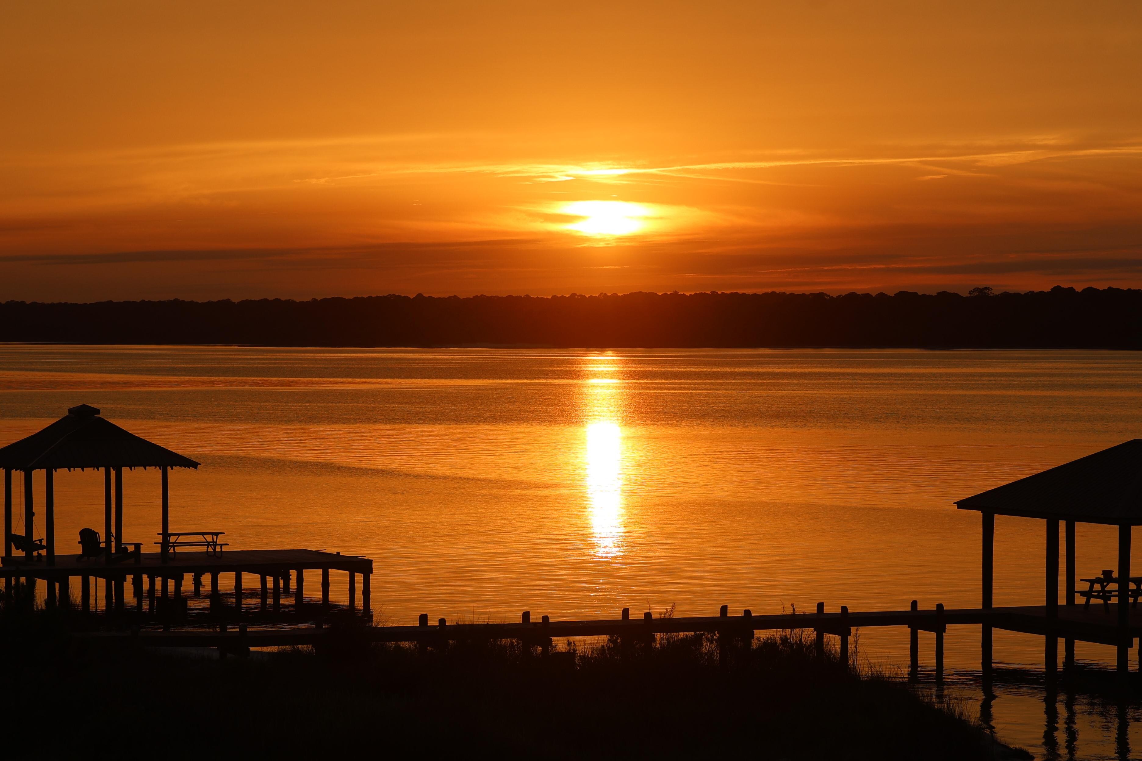There was a beautiful sunset every night