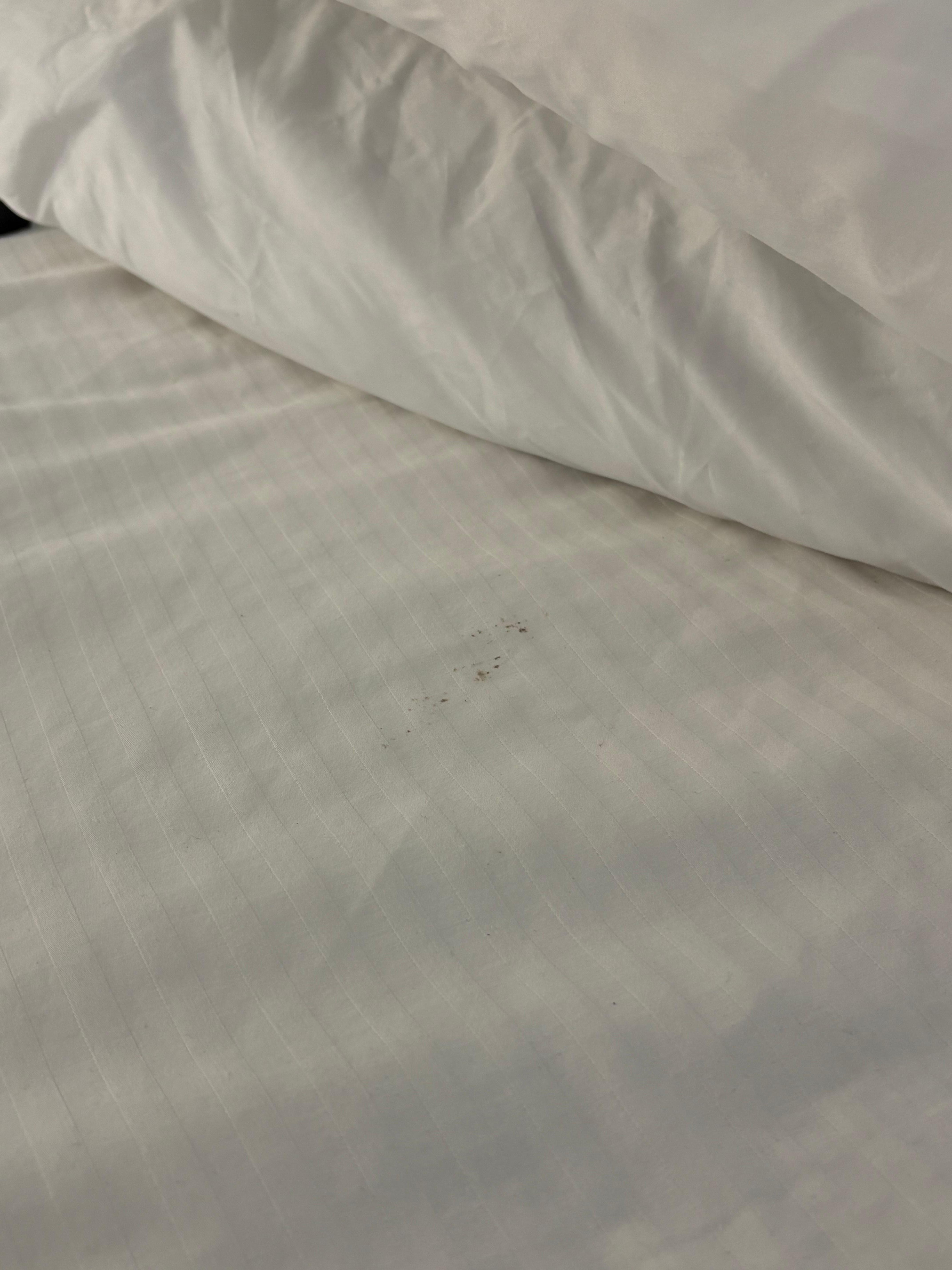 stains on bedding