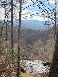 Amicalola Falls is quite close (maybe a 25 minute drive past most of the major orchards Ellijay is locally famous for) ;-)