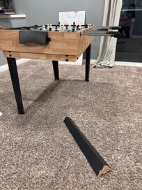 Broken foosball table